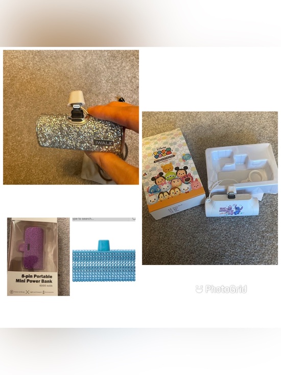 Other - iWalk Glitter Portable Power Bank Charger - Silver  portable chargers bundle
